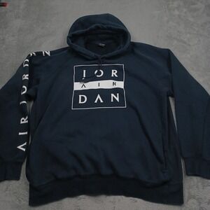 Nike Hoodie Mens XXL Black Pullover Air Jordan Activewear Casual Fleece